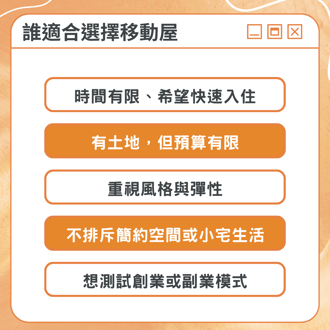 誰適合選擇移動屋